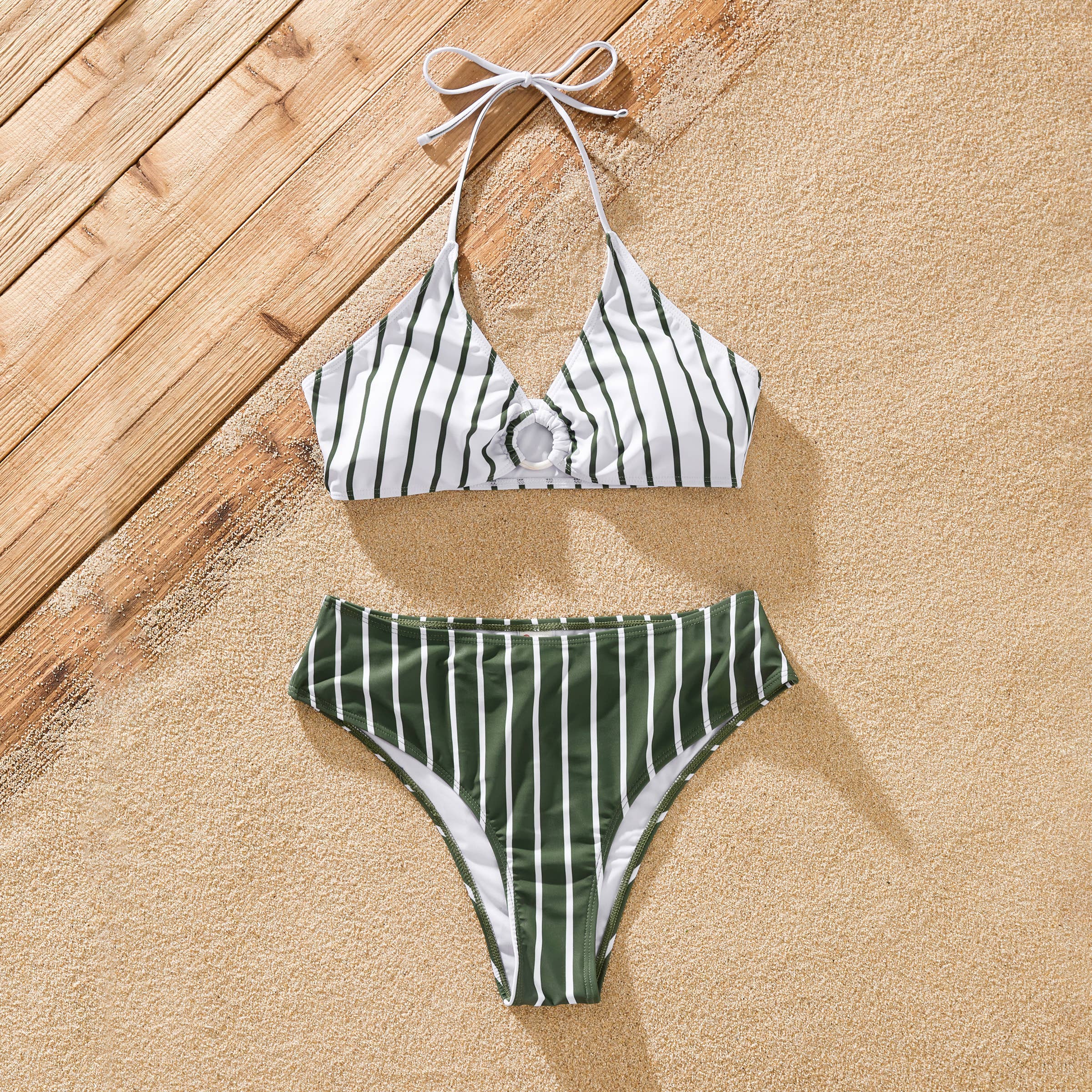 Verde del ejército Bikini Verde Oliva Familiar con Falda Cubierta o Bañador de venta al por mayor en Faire35
