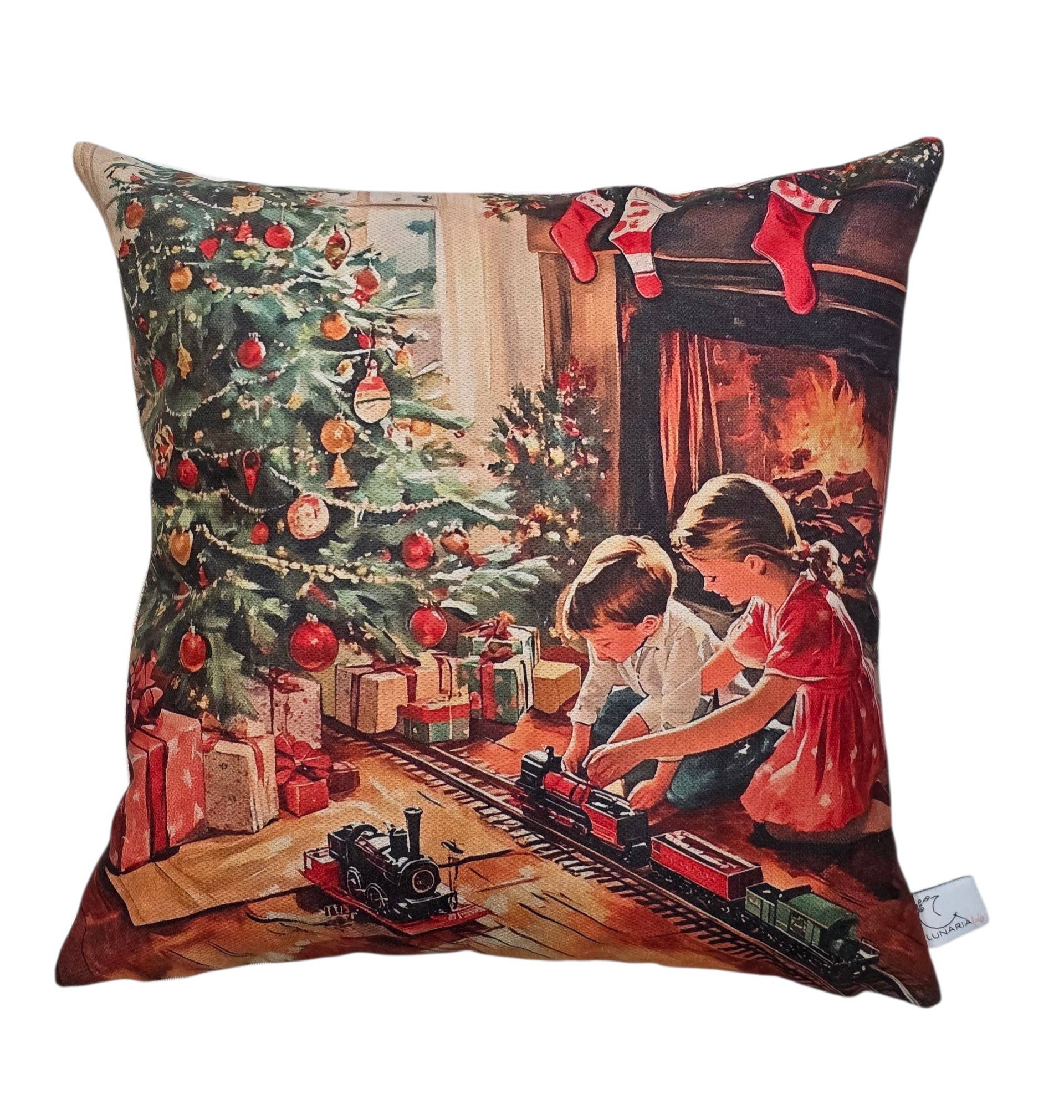 Lunaria Lab – wholesale Dekorativ kudde – Vintage Christmas Family kuddfodral24