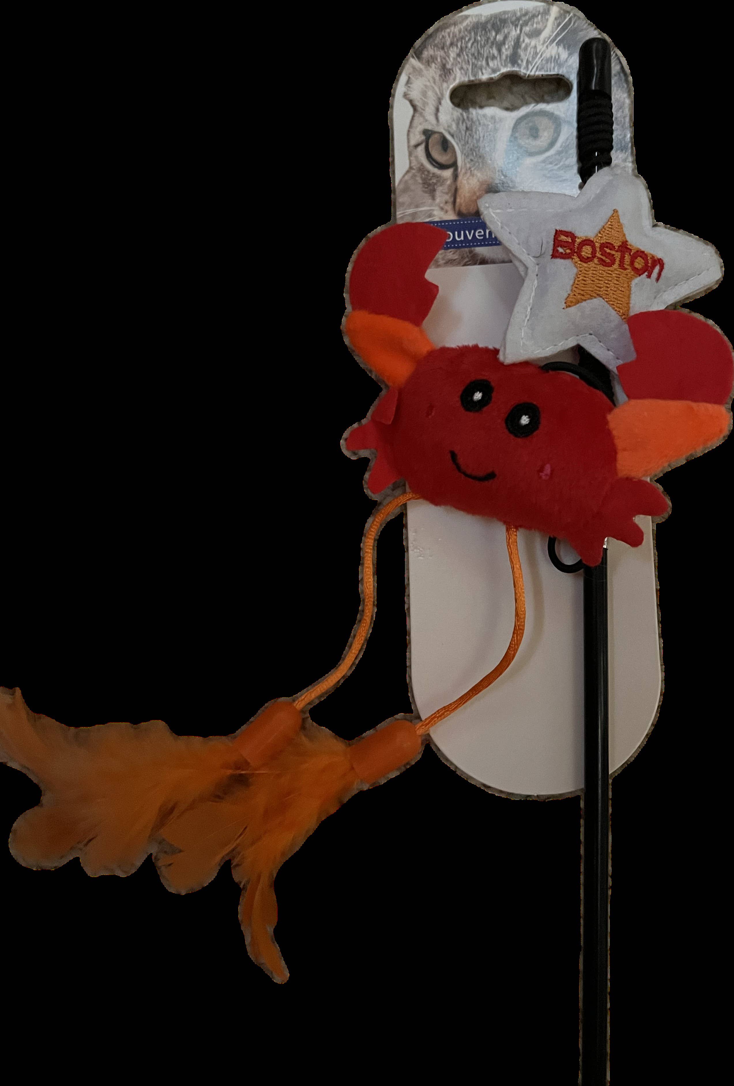 Pet Souvenirs - Wholesale Pet Toy - Cat - BOSTON Crab Cat Wand Toy  (NEW)1