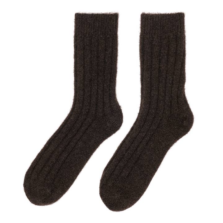 Van De Steppe - Venta al por mayor Calcetines - Unisex - Calcetines de lana de yak «Tod» (marrón chocolate)