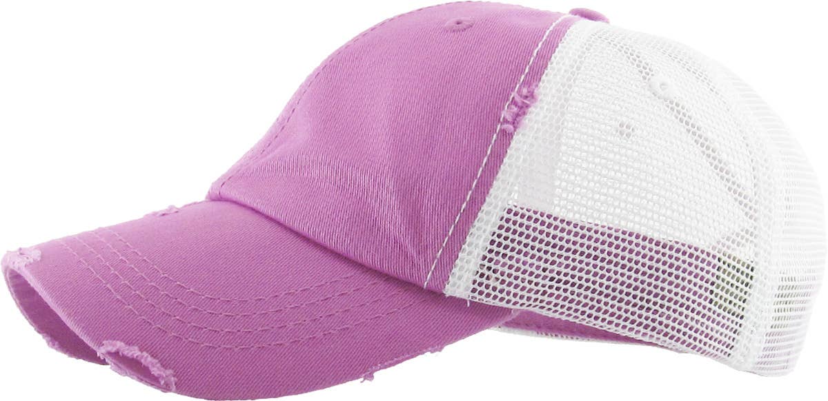 KBETHOS – Boné de beisebol - Mulher por atacado – Boné ajustável de malha com abertura para rabo de cavalo45