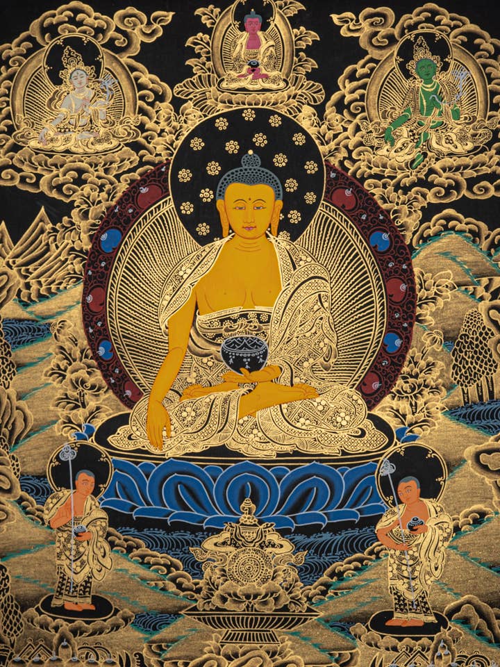 Shakyamuni Boeddha Thangka voor wholesale door Lucky Thanka