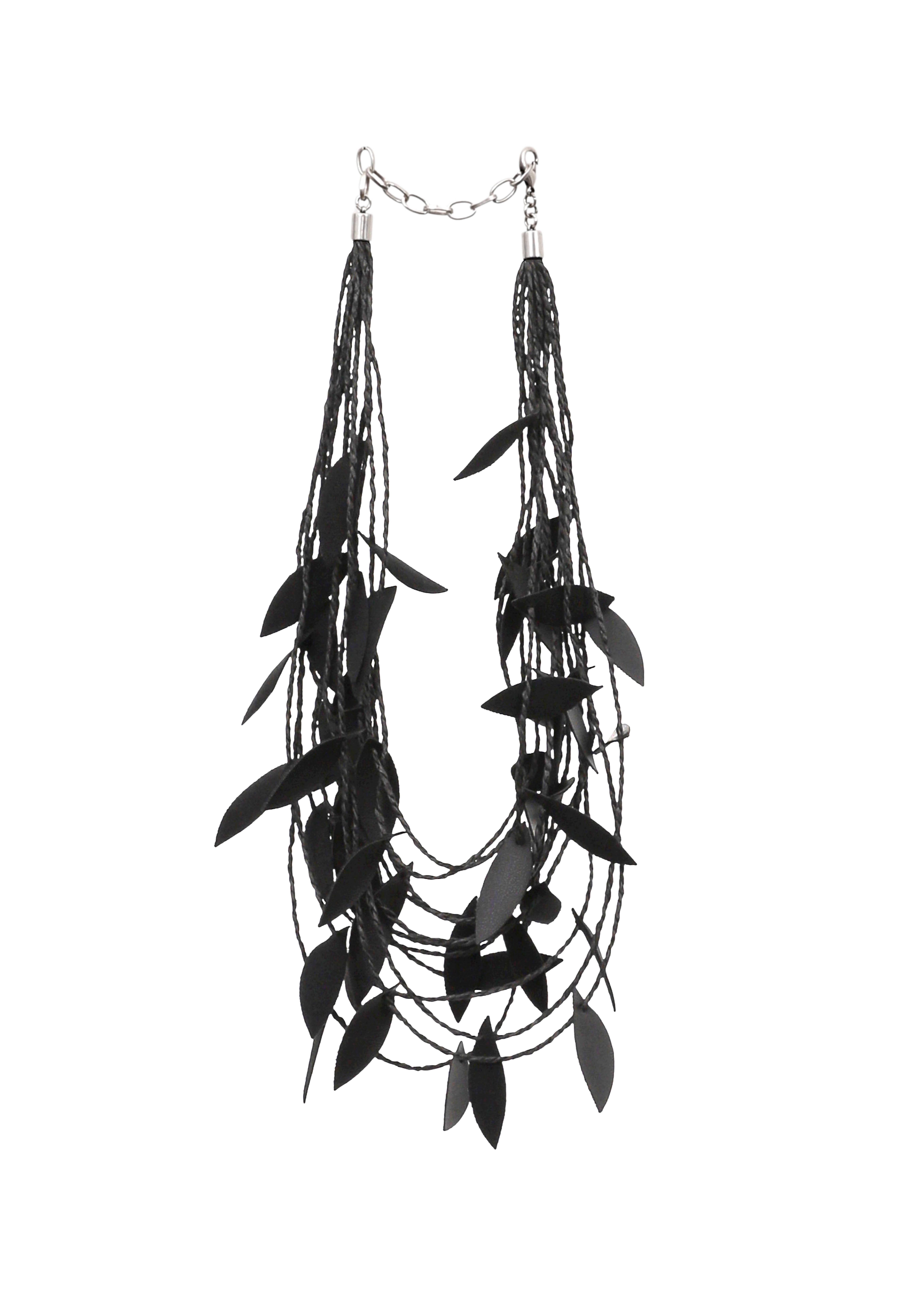 AVENS - Wholesale Jewelry Set - Handmade special design leather leaf jewelry set4