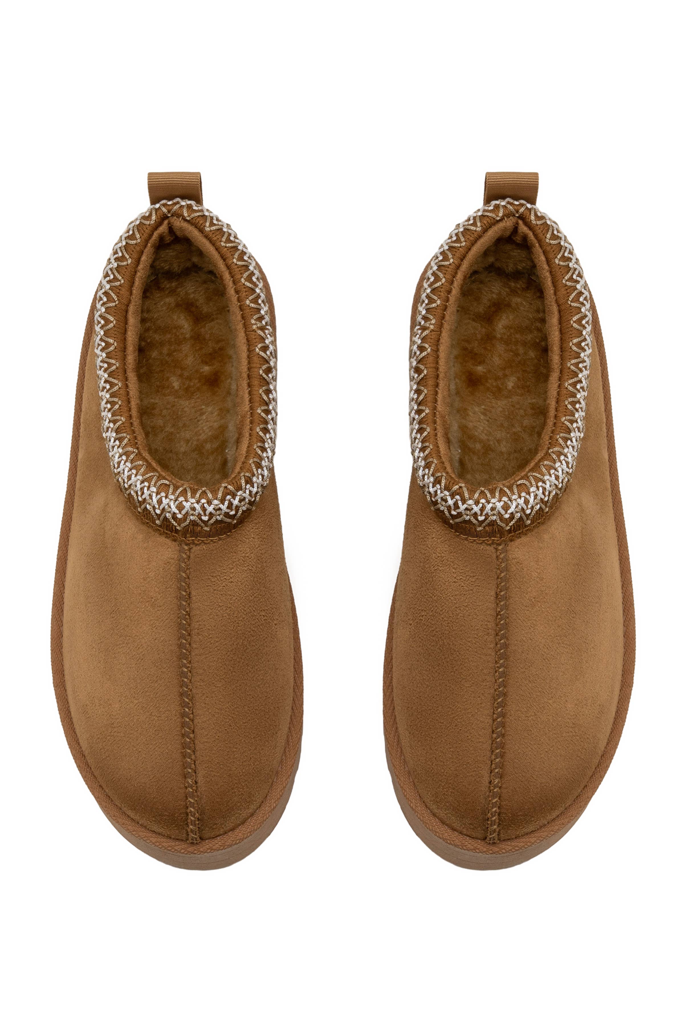 C'M PARIS – Großhandel Schlappen – Damen – Plattform-Hausschuh mit Strickkragen 643519