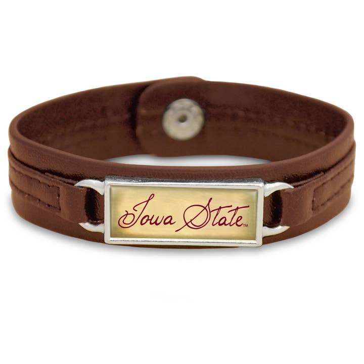 Iowa State Cyclones Brown Nameplate Bracelet for wholesale by From The Heart
