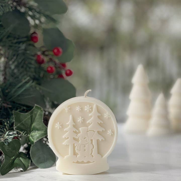 White Holiday Snow Globe for wholesale on Faire2