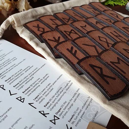 Yiska Designs - Vente Accessoire de méditation - Tuiles de jeu de runes Futhark3