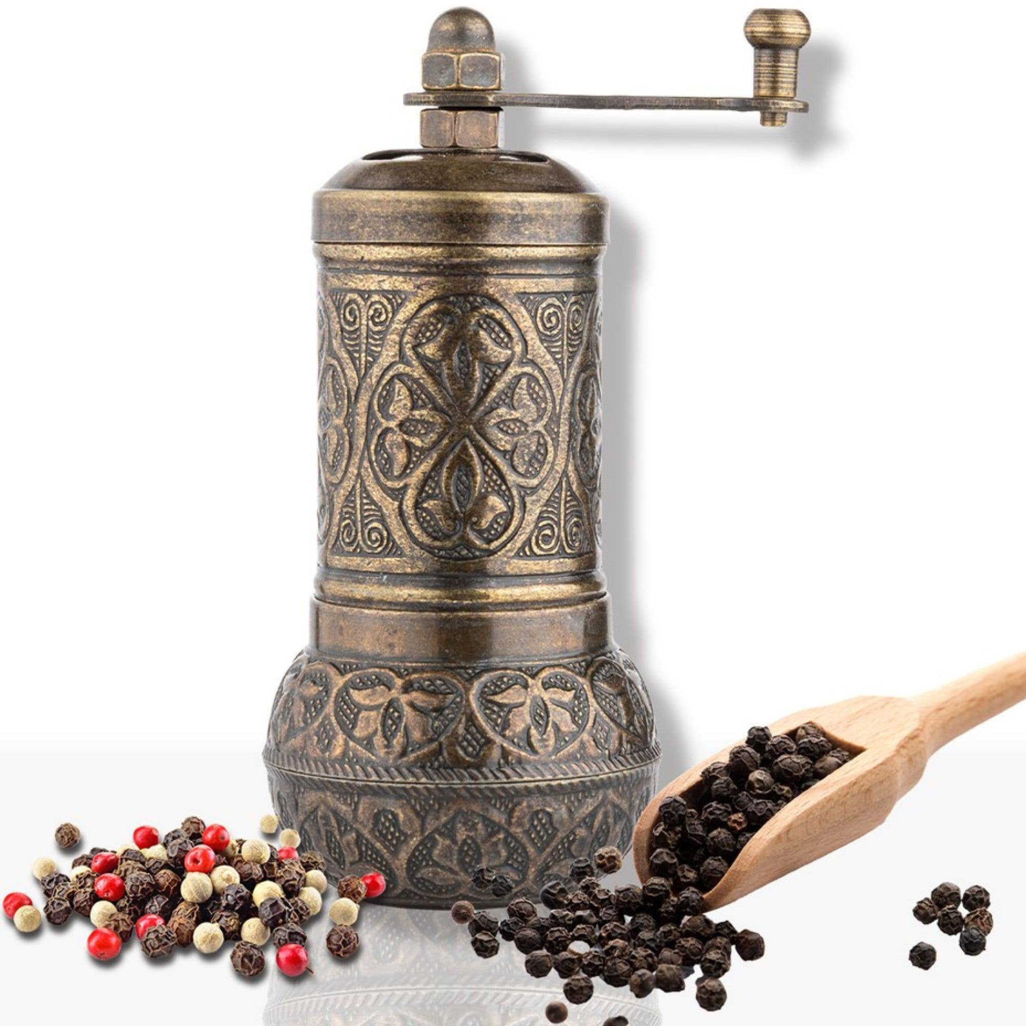 Hakan - Wholesale Pepper Mill - Copper Black Pepper Grinder, Refillable Spice Mill, 4.3 in10