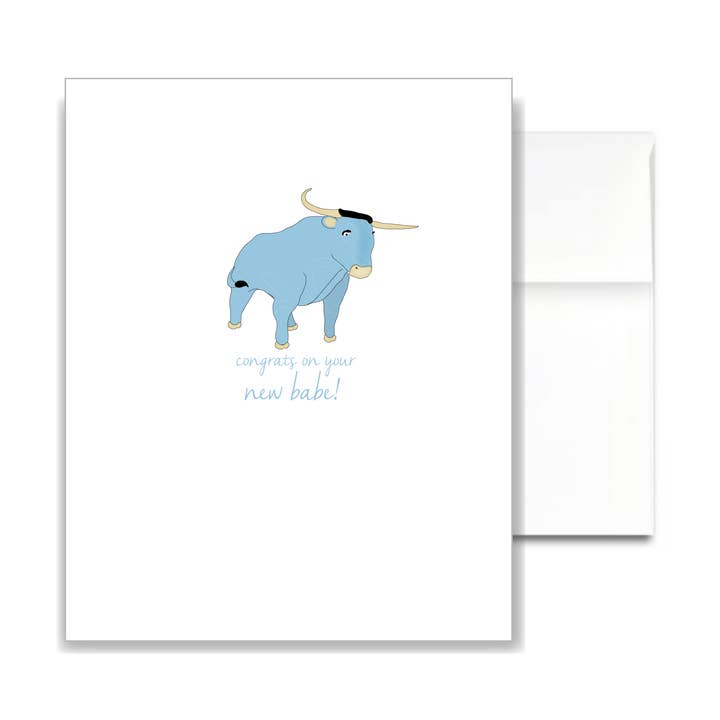 New Babe Blue Card for wholesale by Little Dorset Shop
