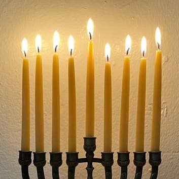 Ohr Judaica - Wholesale Tapered Candle/Candlestick - Handmade Beeswax Chanukah Candles - 44 Pack0
