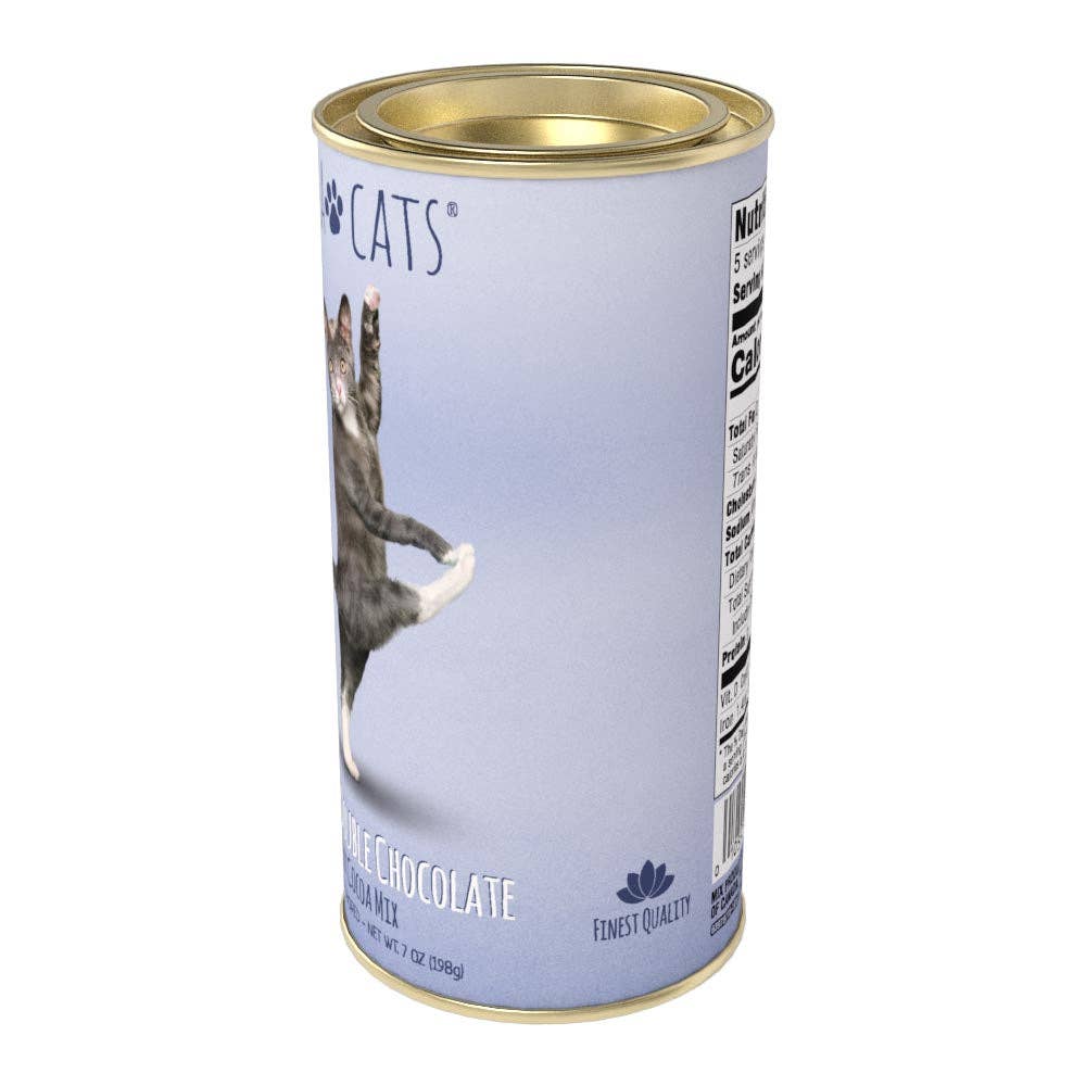 McSteven's - Wholesale Hot Cocoa Mix/Kit - Yoga Cats® Dharma Double Chocolate Cocoa (7oz Tins)10