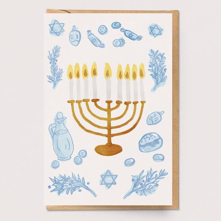 Glödande Menora kort för wholesale av Ingrid Press