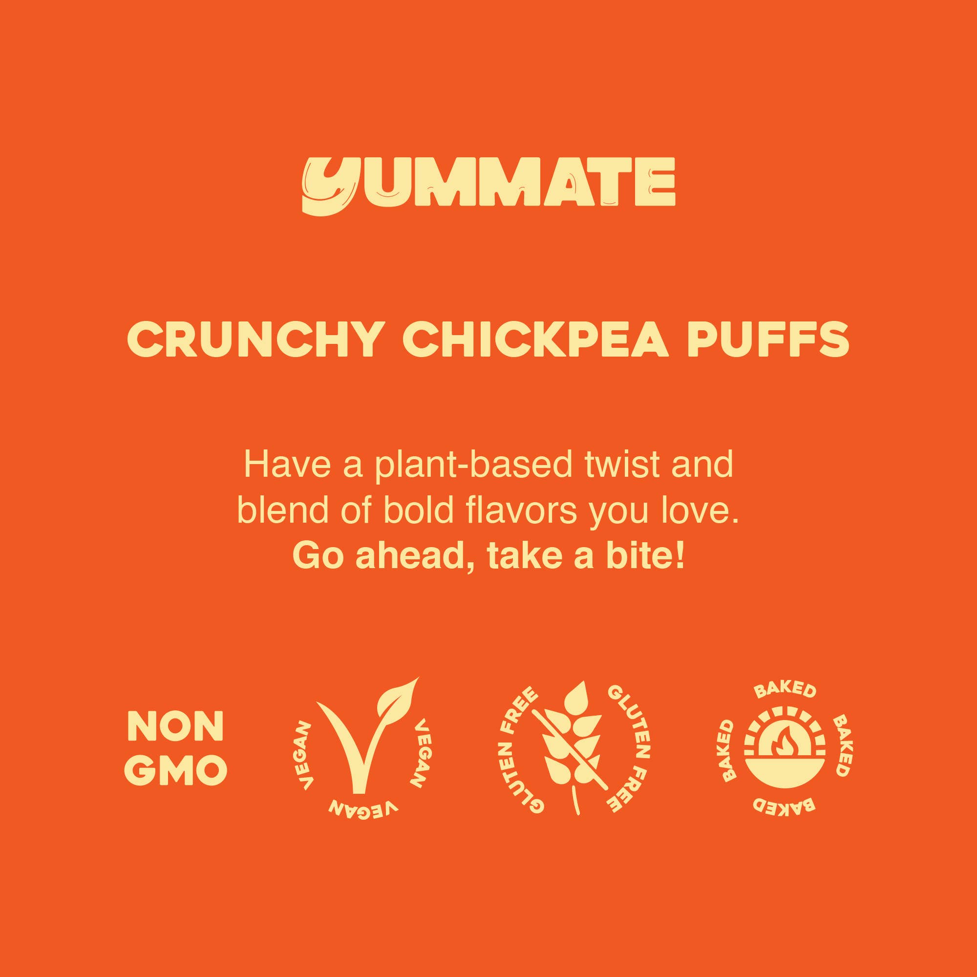 Yummate - Wholesale Puffed Snack - Mixed Case - Gluten Free Chickpea Puffs / Snacks / Chips2