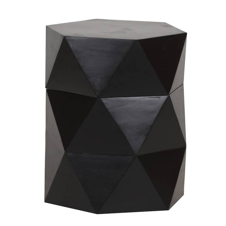 Mesa auxiliar hexagonal de madera de mango con almacenamiento para venta al por mayor de Pinkcity