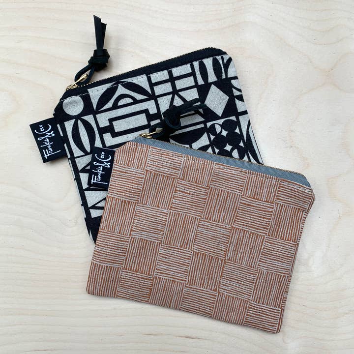 PACIFIC ZIPPER POUCH IN TERRACOTTA for wholesale by Frankie & Coco PDX