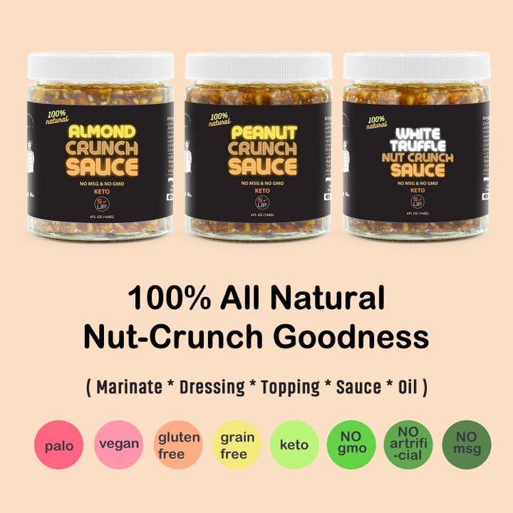 SAUCE UP NYC – Engroshandel Sauce – 100% helt naturlig nød-crunch-sauce - PEANUT1