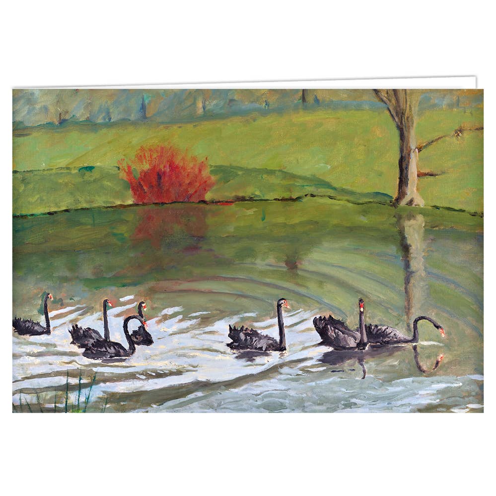 Ganymed Press - Wholesale Everyday Greeting Card - Black Swans at Chartwell by Winston S Churchill - Blank Card0