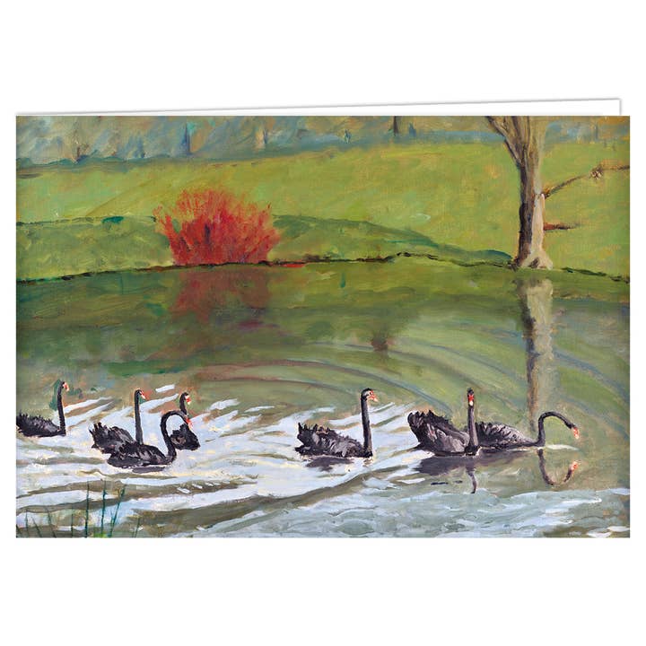 Ganymed Press - Wholesale Everyday Greeting Card - Black Swans at Chartwell by Winston S Churchill - Blank Card