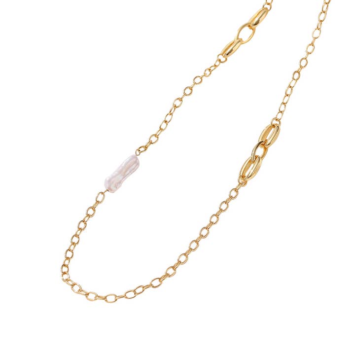 Collana lunga con catena a maglie di perle barocche per la vendita all'ingrosso da parte di Classicharms