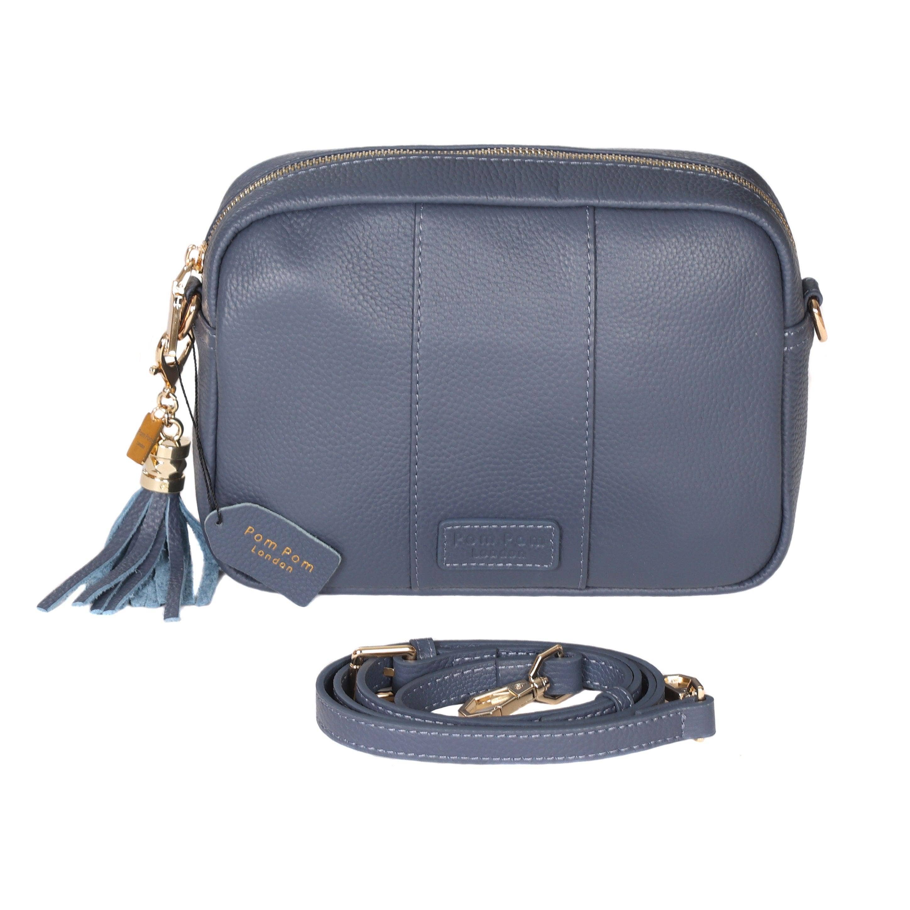 Pom Pom London – wholesale Crossbody bag – Women's – Pom Pom London City Bag Slate Blue2
