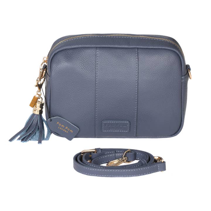 Pom Pom London – wholesale Crossbody bag – Women's – Pom Pom London City Bag Slate Blue2