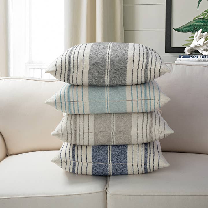 HUIRESOURCE - Wholesale Throw/Decorative Pillow - French Stripe Throw Pillows - EG01 Pattern - 4 Color Options