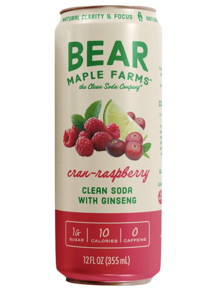 Clean Soda, Cran-Raspberry for wholesale by Bear Maple