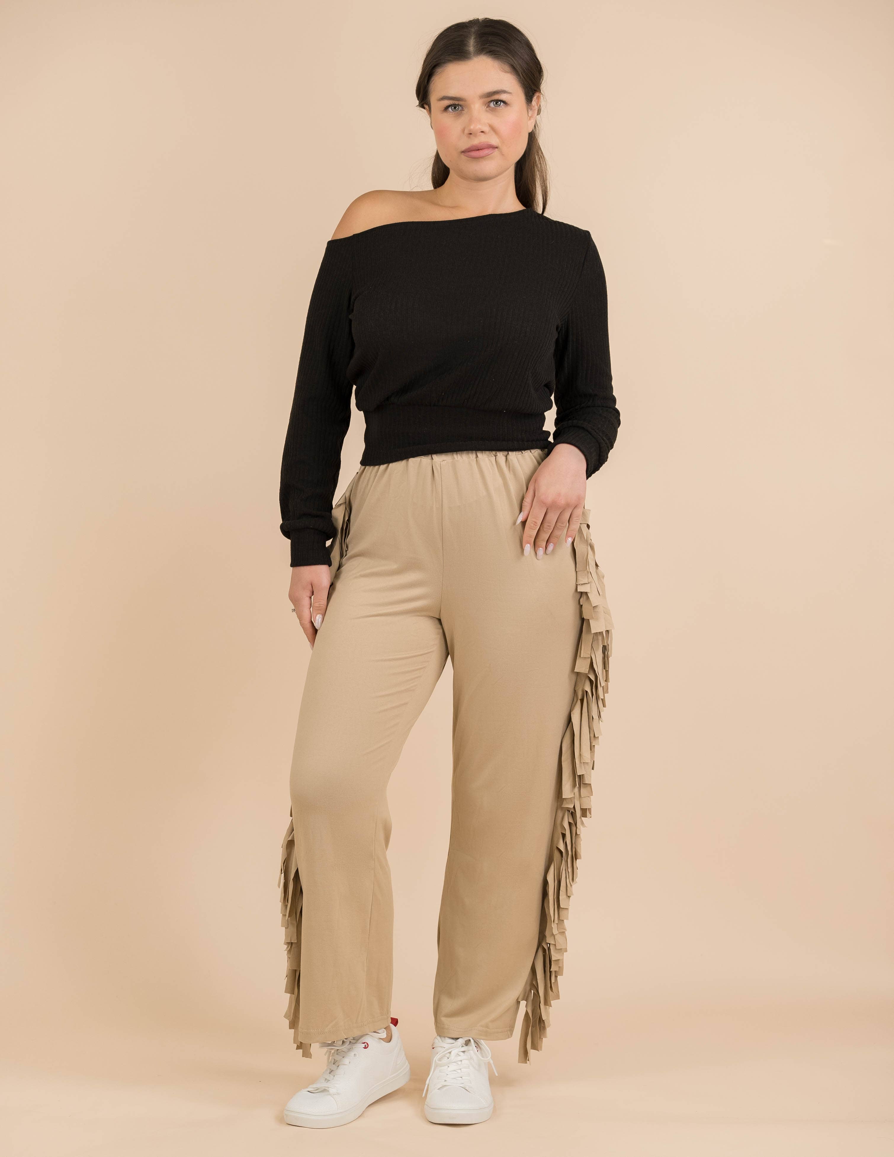 Queen Fashion - Wholesale Broek - Dames - veelzijdige nette broek, broek met franjespanelen17