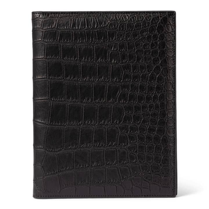 Black crocodile leather notebook, limited edition for wholesale by GOLDBLACK