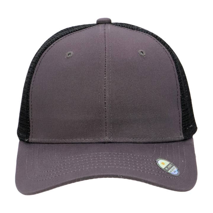 Cap Zone – Großhandel Trucker-Cap – Unisex – Zweifarbige Nylon-Polyester-Strukturierte Sechs-Panel-Trucker-Kappe4