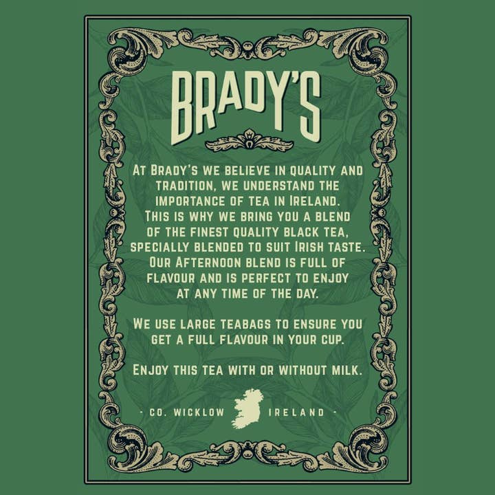 Brady's Coffee Company - Wholesale Tea Bags - Brady's Irish Afternoon Tea3