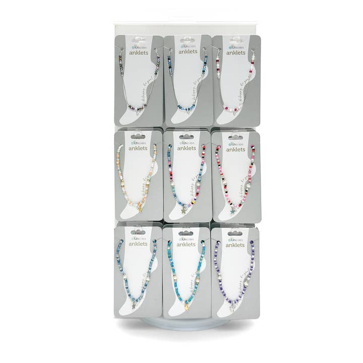 My Fun Colors - Wholesale Anklet - Ankle Bracelet | Gold Chain with Clear Crystals