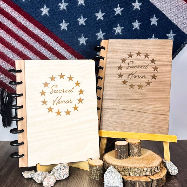 Sacred Honor - Wholesale Journal/Diary - Disc Bound Walnut Journal2