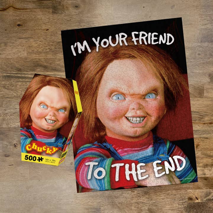AQUARIUS, GAMAGO, ICUP, & ROCK SAWS by NMR Brands - Wholesale Puzzle - Adult - Chucky Coffin Box 500 Piece Jigsaw Puzzle