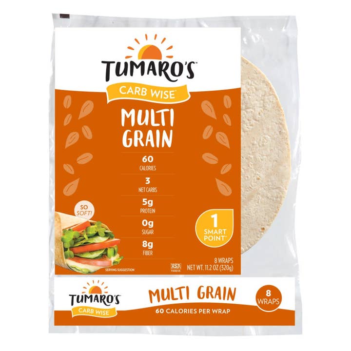 Ware Spark - Wholesale Bread/Tortilla - Tumaro's 8-inch Multi Grain Carb Wise Wraps - Case Of 6 - 8 Ct