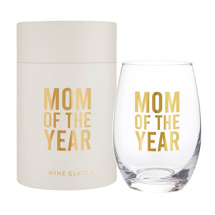 Stemless Wine Glass - Mom of the Year for wholesale by Santa Barbara Design Studio by Creative Brands