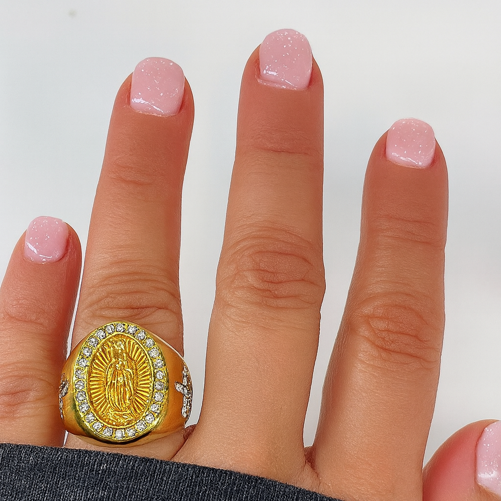 Jagged Halo Jewelry - Wholesale Multi-Stone Ring - Miraculous Medal Ring1