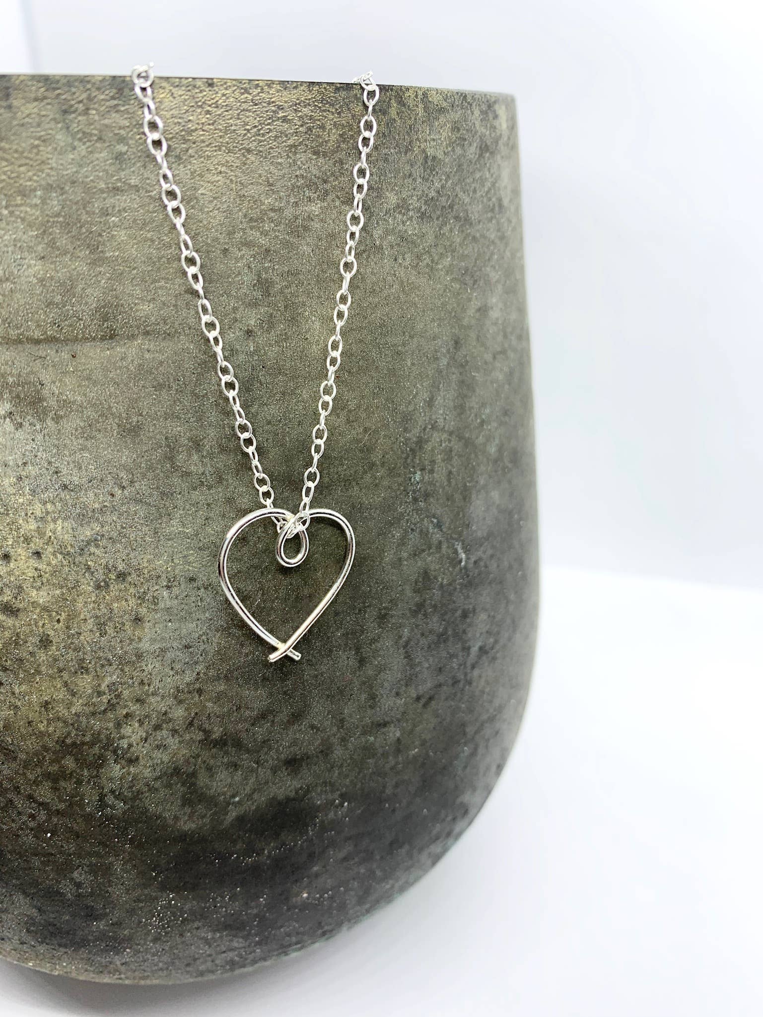 Verve Jewellery - Wholesale Pendant/Charm Necklace - Sterling silver heart necklace, silver heart pendant1