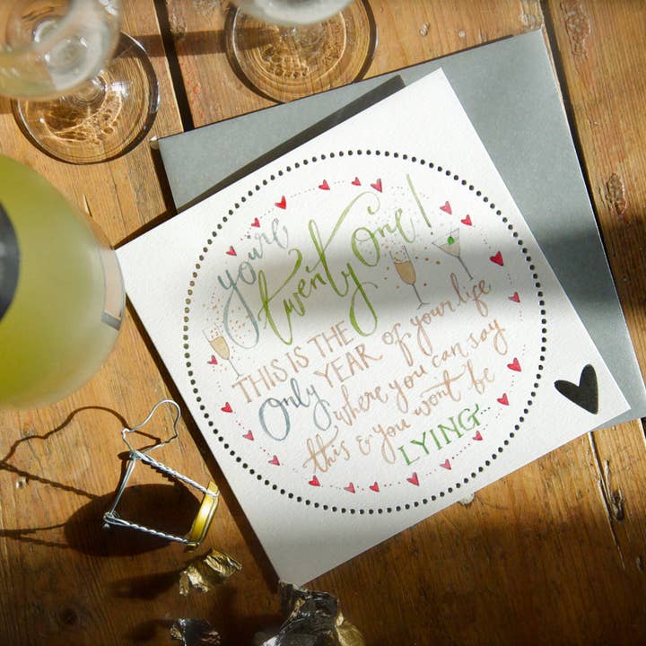 Tyve første fødselsdag hilsener kort for engroshandel hos Dippy egg