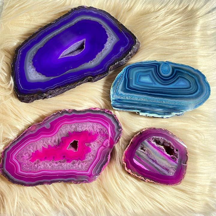 Above Tha Clouds - Wholesale Spiritual stone/crystal - Dyed Agate Crystal Slices8