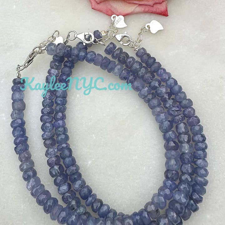 KayleeNYC - Vente Bracelet de perles - Bracelets en tanzanite naturelle avec argent sterling 9251