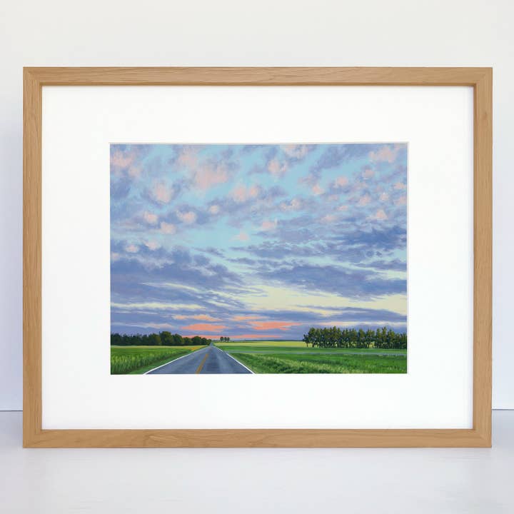 Evening Farmland Landscape Art Print for wholesale by Catherine Freshley Art
