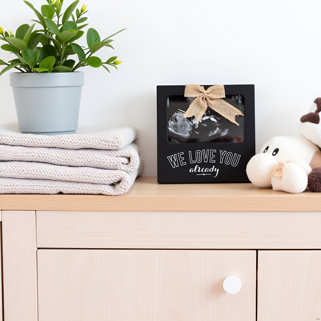 Kate & Milo - Wholesale Picture Frame - Kids & Baby - We Love You Already Sonogram Frame, Black3