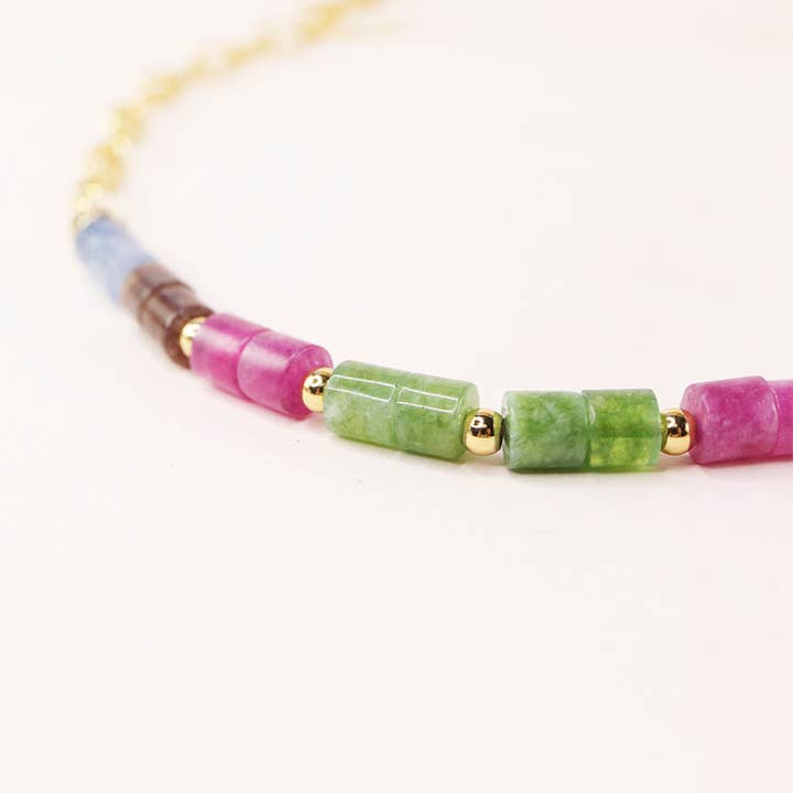 ÉMOLO - Wholesale Choker/Collar - Smooth ROUN natural stone necklace