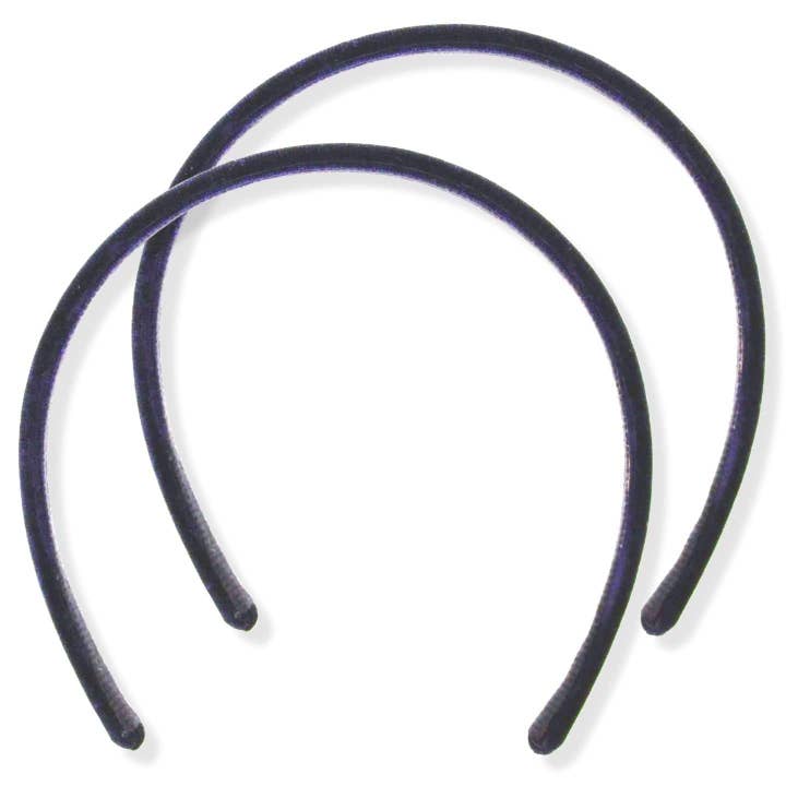 Topkids Accessories - Wholesale Fashion Headband - Women's - 2pc 1cm/0.4" Thin Velvet Hair Bands Headbands Alice Bands Head Bands Hair Accessories Hair Styling Accessories Women's Fashion Headbands Girls Fashion7