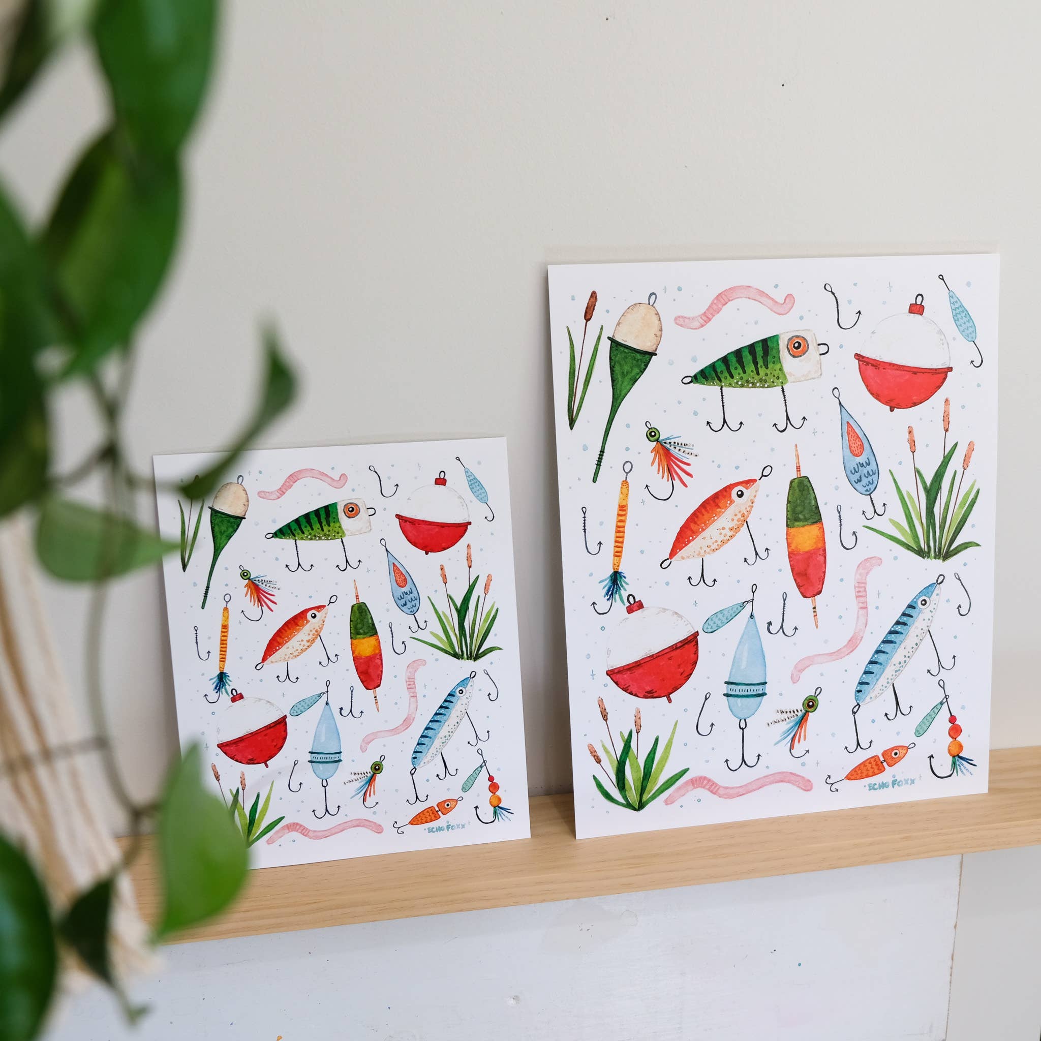 Echo Foxx - Wholesale Kunstprint - Visaas & Dobbers Aquarel Kunstprint2