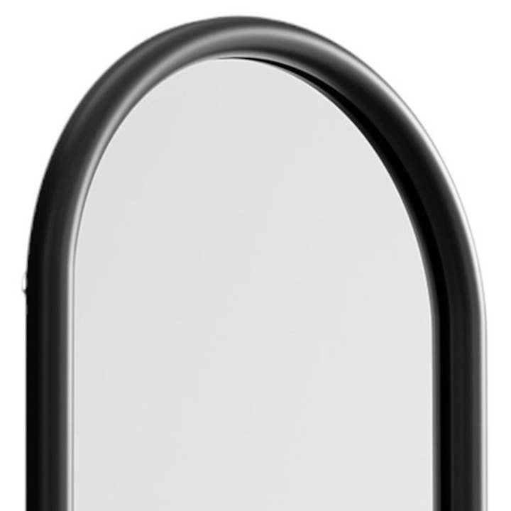 HomeRoots - Wholesale Vanity Mirror - 64" Black Solid Wood Arch Leaning Ladder Framed Full Length Mirror4