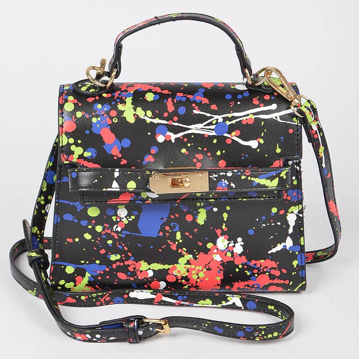 Splatter Paint Faux Leather Crossbody Bag and other Purchase Wholesale borse di marca. Free Returns & Net 60 Terms on Faire trending on Faire.