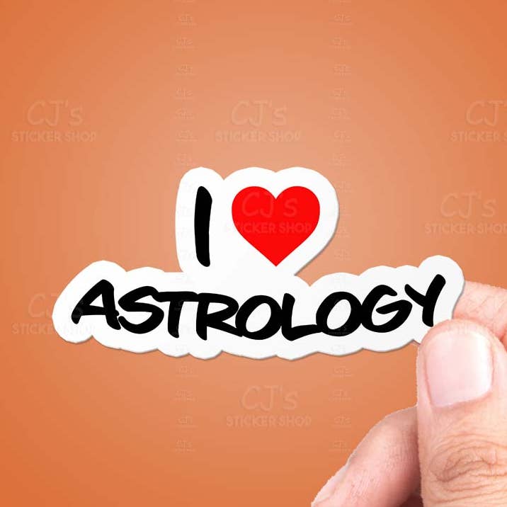 I Love Astrology Sticker Vinyl Decal for wholesale by CJ's Sticker Shop