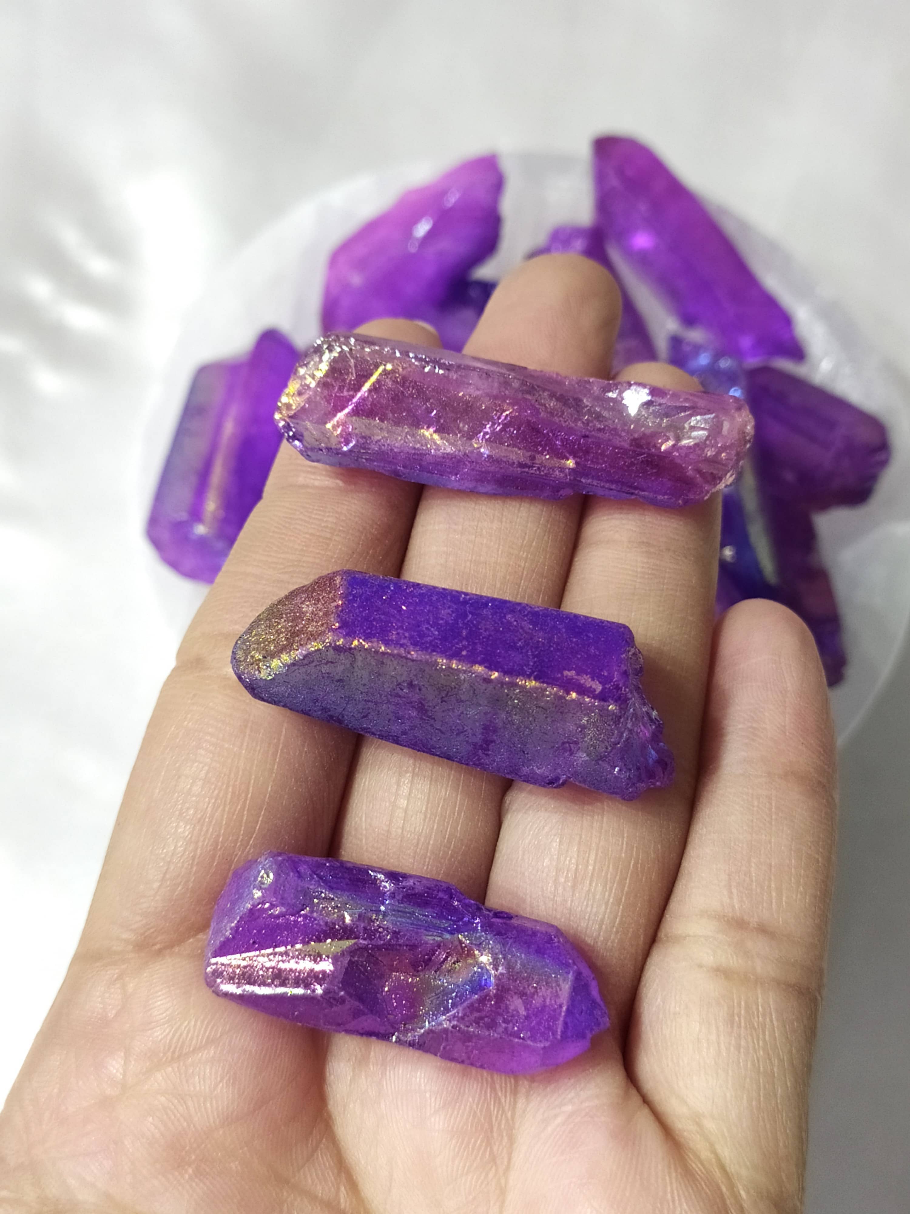 Soothing Crystals - Wholesale Spiritual Stone/Crystal - Angel Aura Quartz Point | Green Aura Point | Raw Crystals17